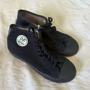 P.F. Flyers Black High-Top Canvas Sneakers